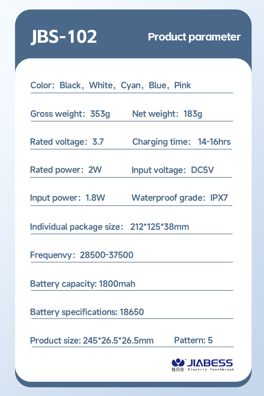 Electric Toothbrush - JBS102